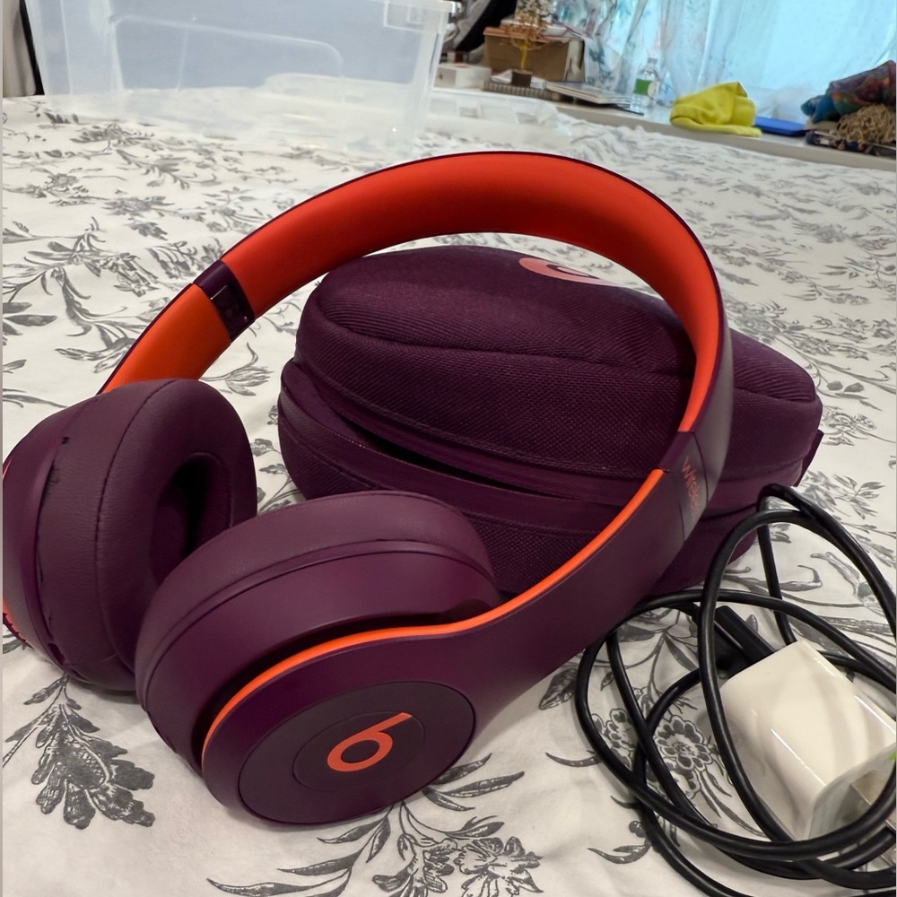 Beats Purple and Orange Headphones